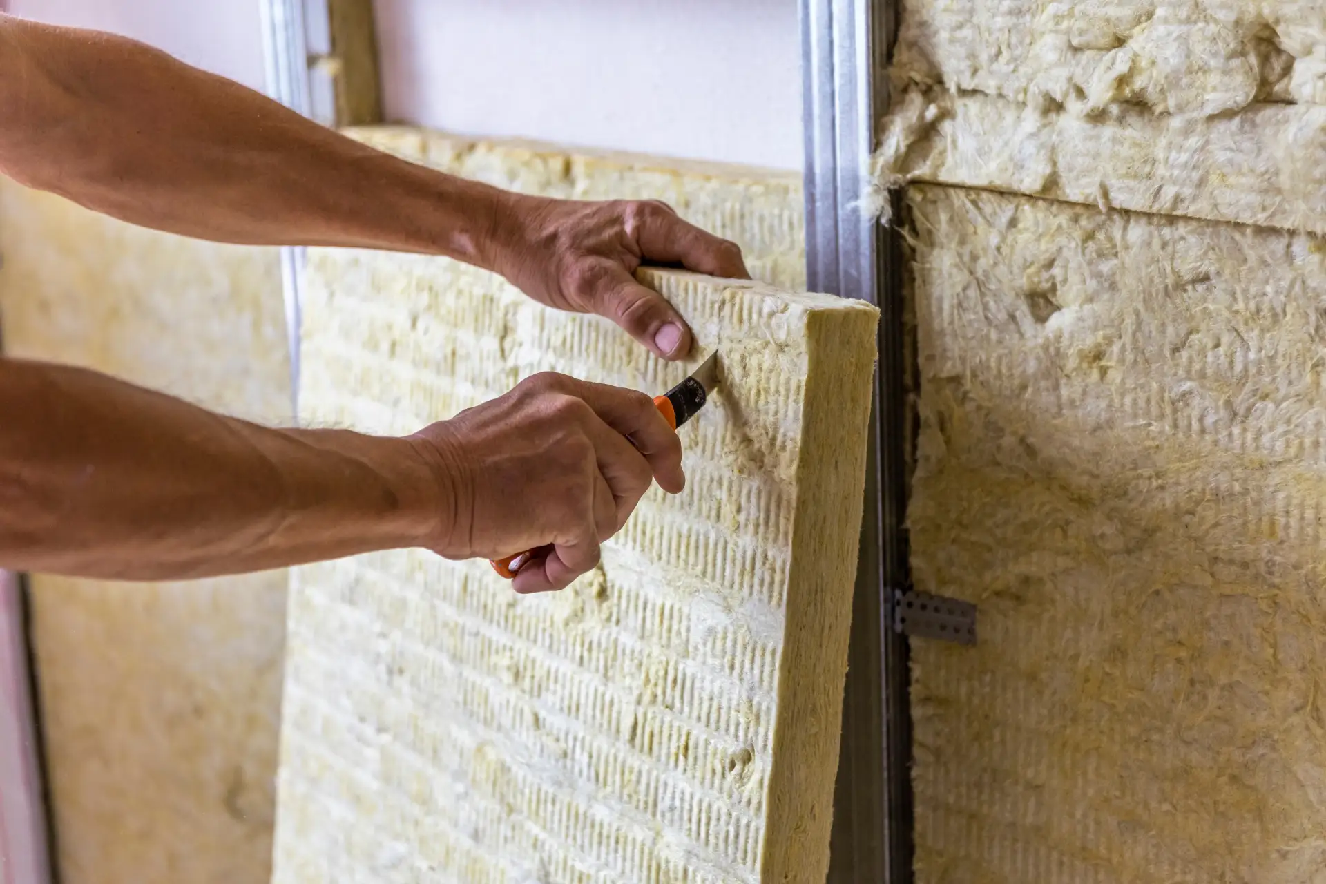 Installation de laine minérale